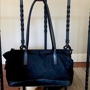 Prada nylon and leather shoulder bag